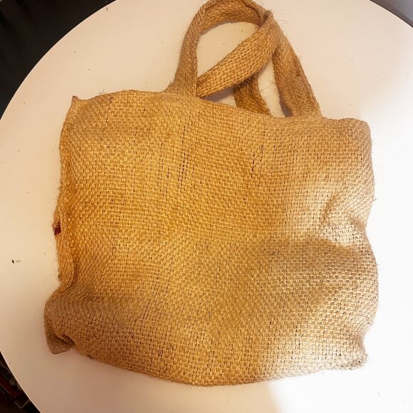 Authentic Marni Market Jute/Hemp Stripe Tote Bag - Red/Natural - Picture 3 of 10